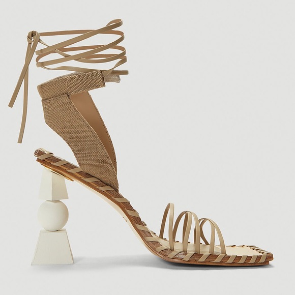 Jacquemus Valerie Hautes Heeled Sandals In Brown - Picture 2 of 14